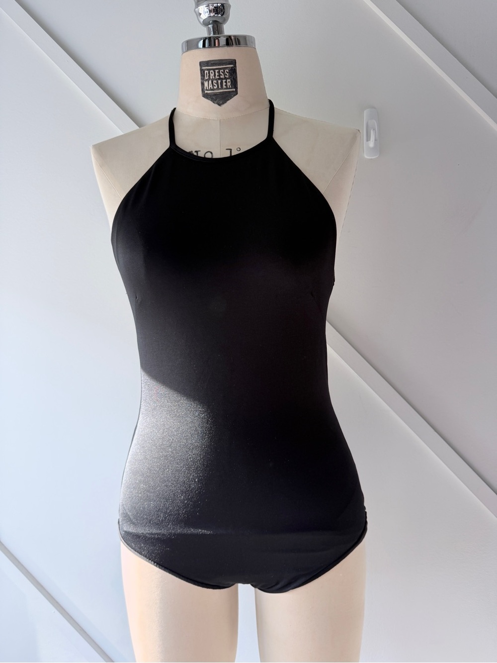 Eberjey Black One Piece Swimsuit | Minimalist Luxury Halter Swimwear - S